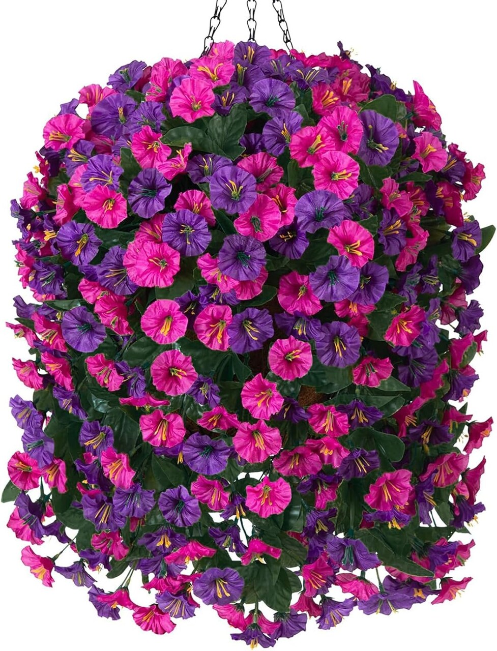Artificial Fake Flowers Plants Hanging Baskets for Outdoor Outside